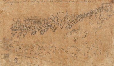Teil der Mauern von Neapel in der Nähe von Ponte Nuovo, 17. Oktober von John Robert Cozens